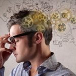 Human head and gears