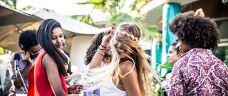 A group of people dancing