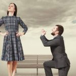 A man asks for forgiveness and women