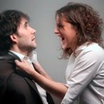 Couple quarreling over hatred