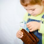 child steals money