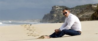 Sitting on the beach