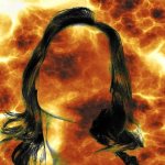 женщина огонь